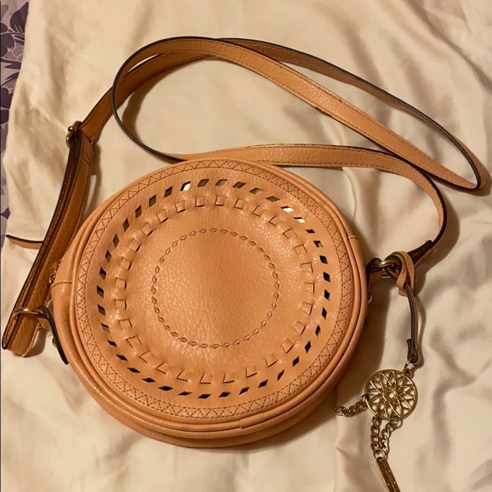 Peach color purse so cute by jessica simpson